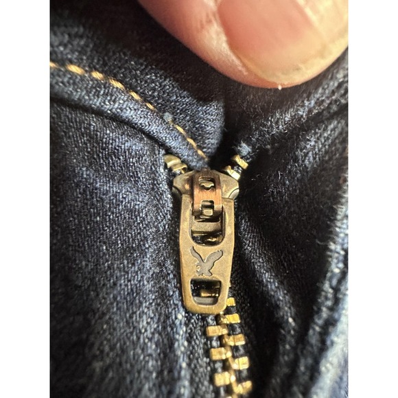 American Eagle Outfitters Jegging Jeans Womens 4 Long Blue Dark Stretch Denim - Picture 10 of 14